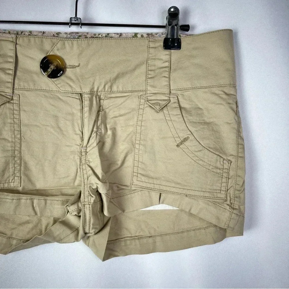 Fire Los Angeles Khaki Low Rise Y2K Micro Mini Shorts 7 - Picture 3 of 3